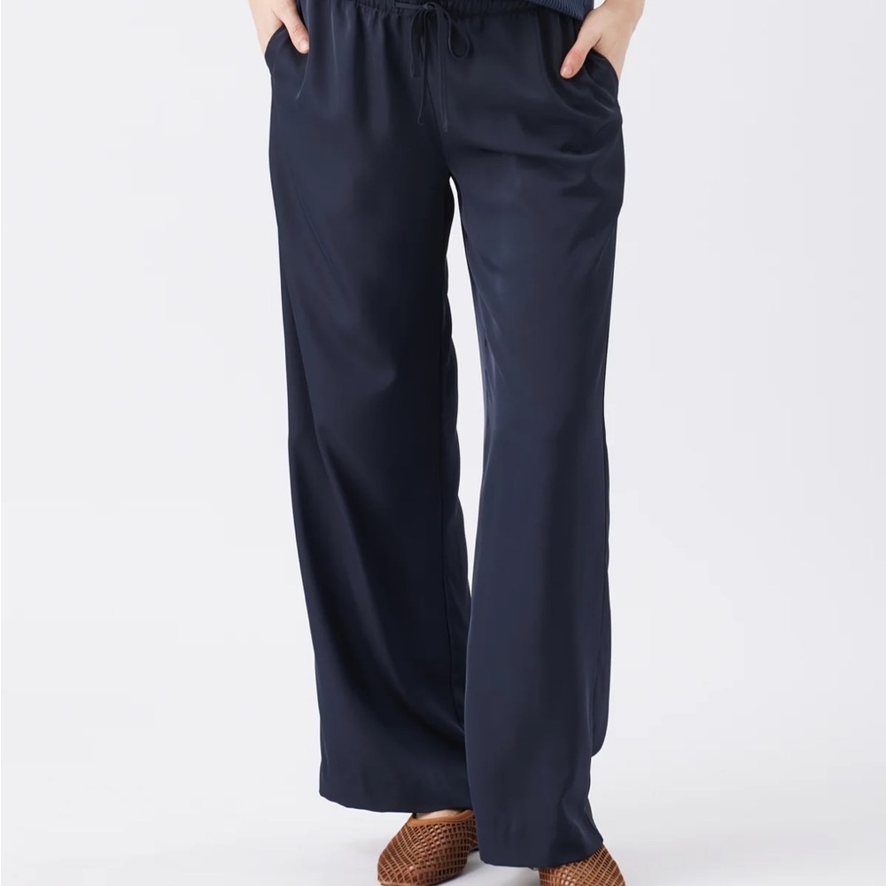 Ripe Maternity BLACK Wide-Leg Drawstring Pants